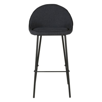 Chaise de bar velours ou tissu surpiqué et pieds métal, Maya ZAGO