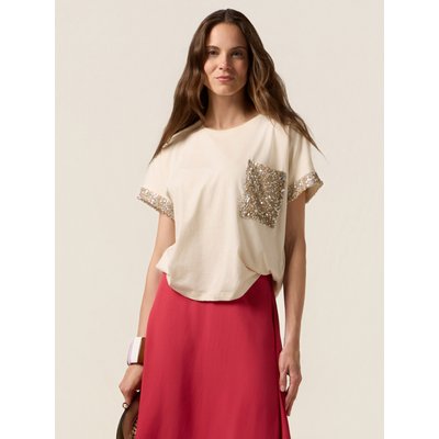 T-shirt à manches courtes réalisée en jersey 100% coton OLTRE