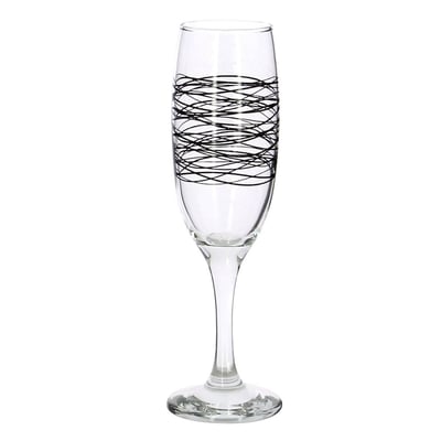 Lot de 6 flutes en verre 22cl, SERPENTIN NOVASTYL