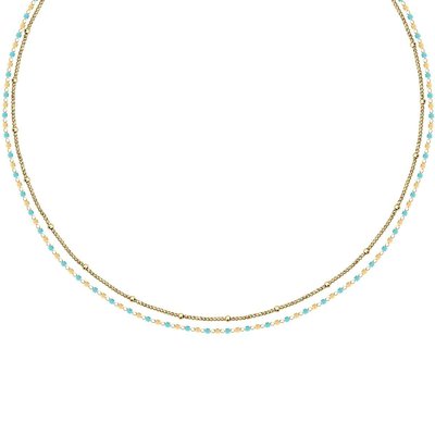 Collier en acier et email LA PETITE STORY