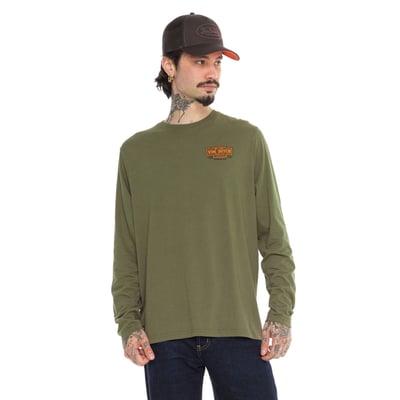 T-shirt homme regular manches longues jersey160GSM print devant Flynn VON DUTCH