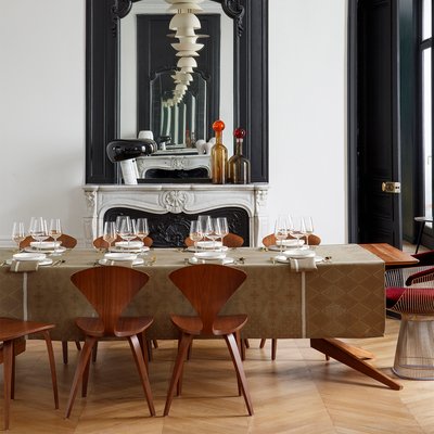 Nappe en Lin, ARMOIRIES LE JACQUARD FRANCAIS