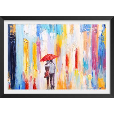 Affiche parapluie rouge HEXOA