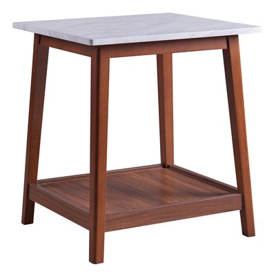 Table Appoint Bois Effet Faux Marbre KINGSTON TEAMSON HOME
