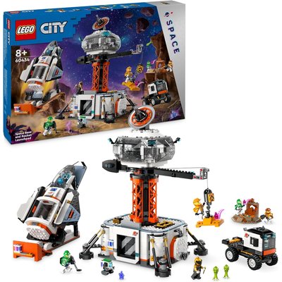 La station spatiale et la base de lancement de fusées LEGO