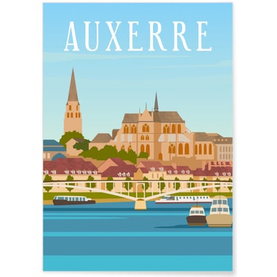 Affiche ville Auxerre L'AFFICHERIE