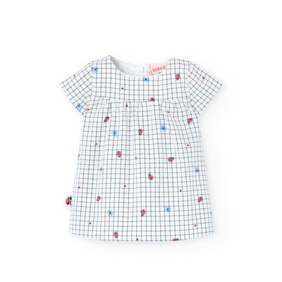 Robe en popeline a carreaux BOBOLI
