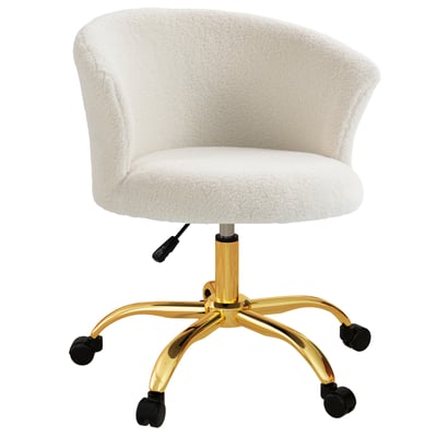 Chaise de bureau Polyester Or HOMCOM