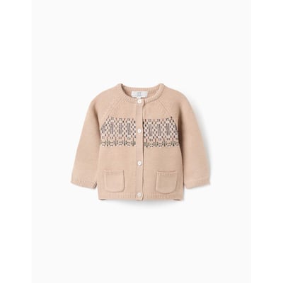Cardigan en maille avec motif jacquard ZIPPY