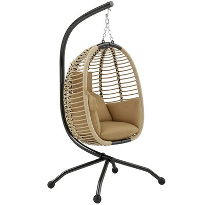Fauteuil à bascule Acier Beige OUTSUNNY