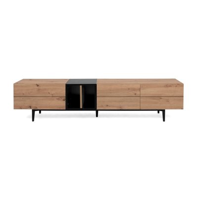 Meuble TV 3 Portes 2 Niches L195 cm - Nola CALICOSY