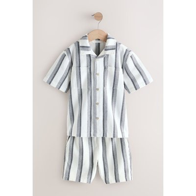 Short chemise rayée manches courtes ensemble NEXT