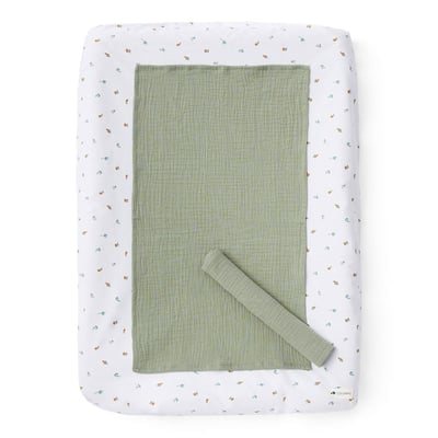 Housse de matelas à langer + 2 langes - LES ESSENTIELS COCOEKO