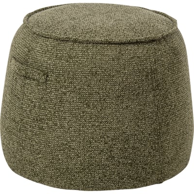 Pouf rond en tissu texturé RECOLLECTION