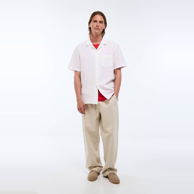 Chemise manches courtes gaufrée en coton bio GOTS MONOPRIX