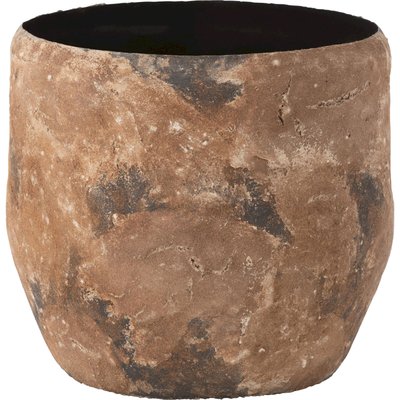 Cache pot en métal  effet rugueux style doji élégant RECOLLECTION