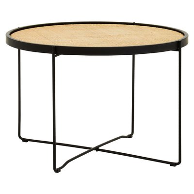 Rattan and Metal Round Coffee Table SO'HOME