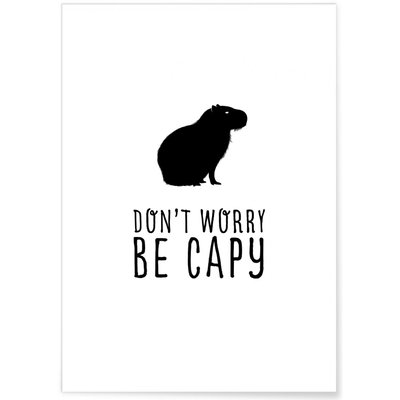 Affiche 'Don't worry be capy' L'AFFICHERIE