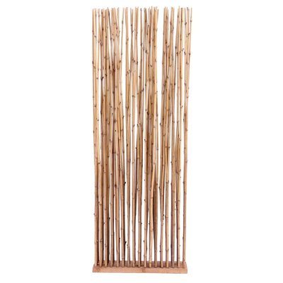 Paravent en bois et tiges de bambou AUBRY GASPARD