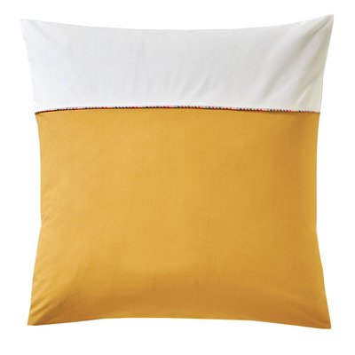 Taie bicolore percale - DUO BLANC DES VOSGES