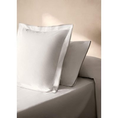 Deux taies d'oreiller percale de coton double overlock 60x60 cm MANGO HOME