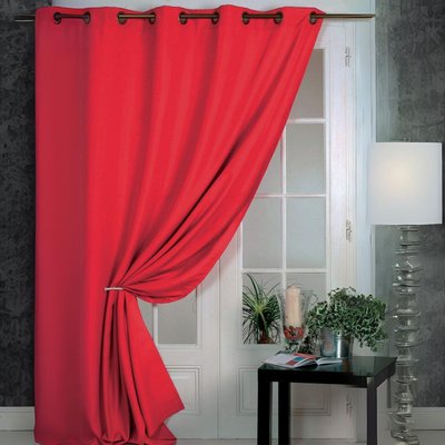 Rideau 100% occultant Ignifugé M1 Non Feu Piment HOME MAISON