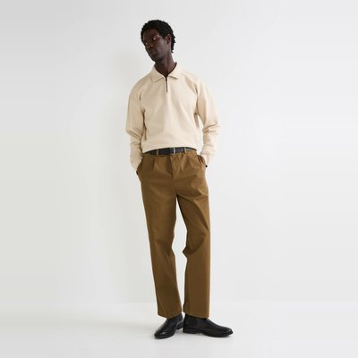 Pantalon à pince en coton MONOPRIX