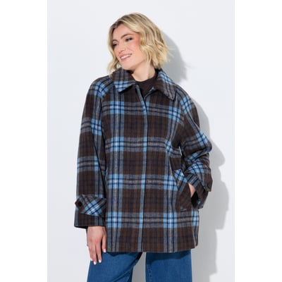 Veste à carreaux, col chemise ULLA POPKEN