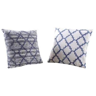 Coussin en coton déhoussable et garni 50 x 50 cm - Lot de 2 AUBRY GASPARD