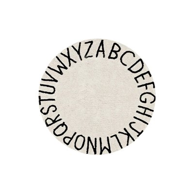 Tapis rond  en coton alphabet ABC LORENA CANALS