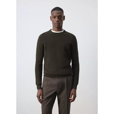 Jersey 100 % coton en maille fine côtelée MANGO MAN