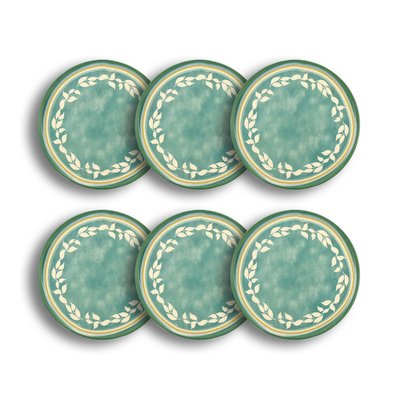 Lot de 6 assiettes plates en faïence 28cm, CAPRIA NOVASTYL