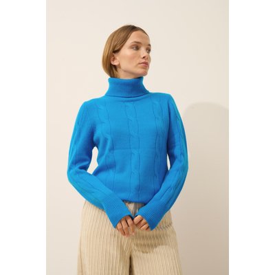 Pull Col Roulé Azur Estelle JUST CASHMERE