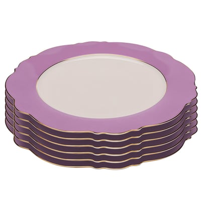 Assiettes Harlequin 27cm violettes set de 6 KARE DESIGN