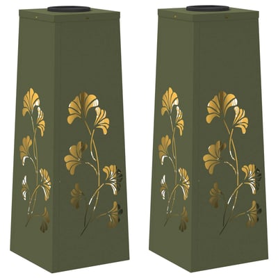 Lot de 2 lampes de chemin solaire LED extérieur végétal HOME MAISON