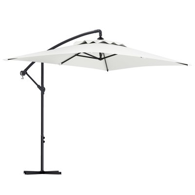 Parasol déporté rectangulaire dim. 294L x 193l x 250H cm pied en croix OUTSUNNY