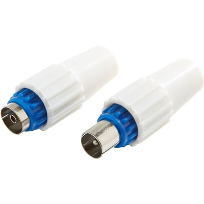 Fiche antenne TV TV 9.52 1 Male + 1 Femelle Plastique ESSENTIEL B