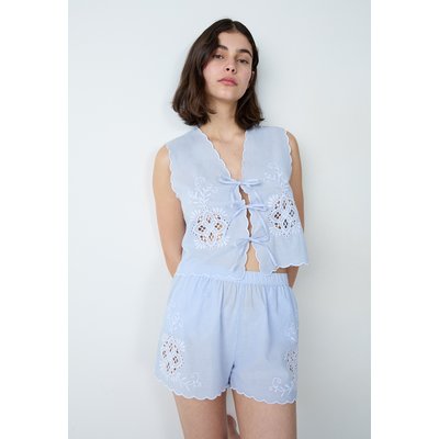 Top en coton brodé à nœuds CIBELLE ETAM