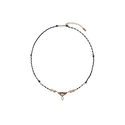 Collier cordon avec perles et pendentif central PARAISO HIPANEMA