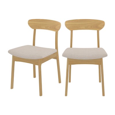 Lot de 2 chaises en tissu - LANA RENDEZ-VOUS DÉCO