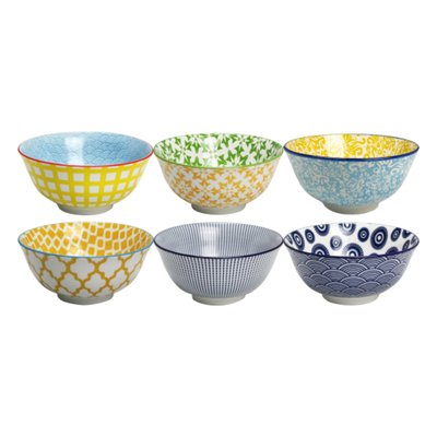 Lot de 6 bols médiums design 2, SABAE ARTIME