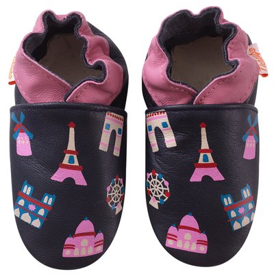 Chaussons bébé cuir souple Jimmy à Paris TICHOUPS