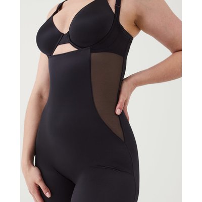 Body mi-cuisse moulant en maille satinée avec decolleté sous la poitrine SPANX