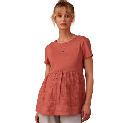 Tee-shirt grossesse bi- matière ENVIE DE FRAISE