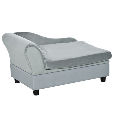 Pawhut Canapé Chien Chat Coussin d'assise Amovible 76 x 45 x 41,5 cm Bleu PAWHUT