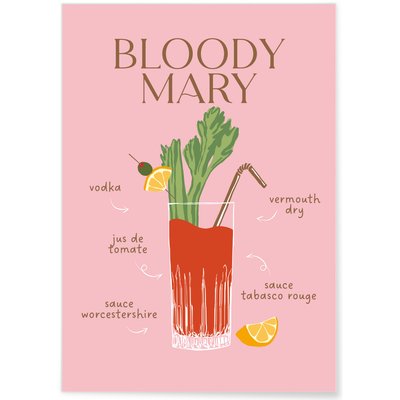 Affiche Cocktail Bloody Mary 2 L'AFFICHERIE