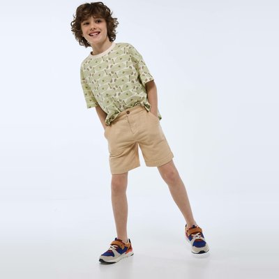 Short élastiqué uni en gaze de coton BIO GOTS MONOPRIX