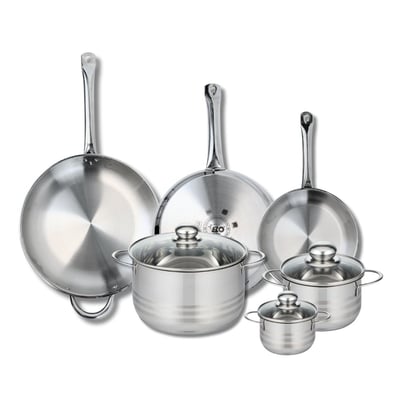 3 poêles 24/28/32cm + 3 faitouts 12/16/24cm PROFI BRILLANT ELO