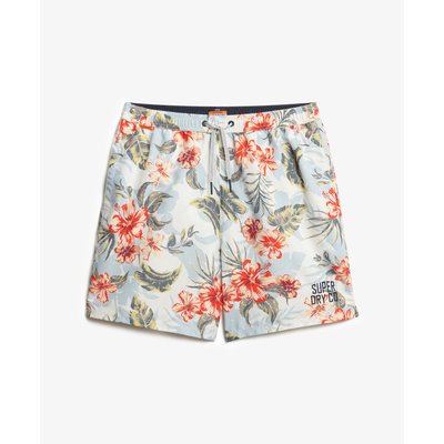Short de bain à imprimé hawaïen longueur 43 cm SUPERDRY