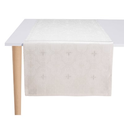Chemin de table en Lin, ARMOIRIES LE JACQUARD FRANCAIS
